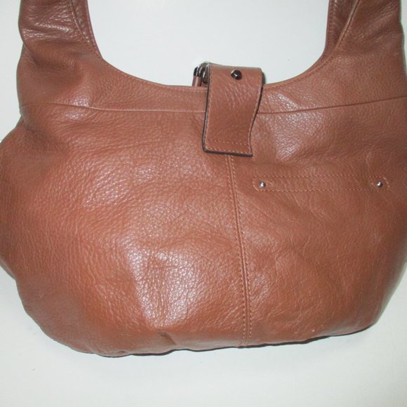 b. Makowsky Brown BOHO Hobo Sling Leopard Lining Shoulder Bag - Picture 2 of 10